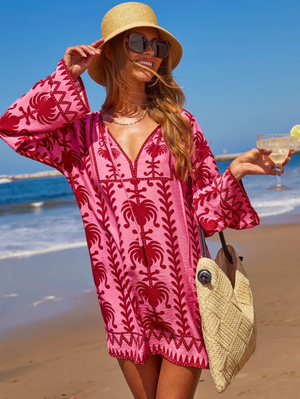 NWT VICI Sunset Riviera Abstract Mini Shift Dress